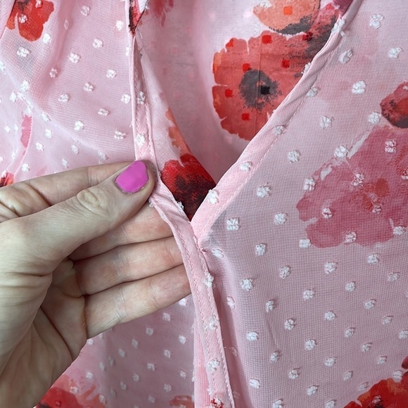 Bobeau Surplice Swiss Dot Blouse - Picture 8 of 13